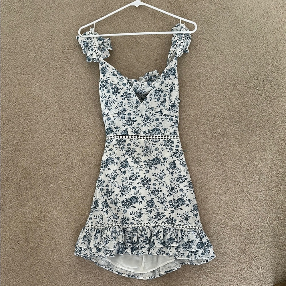 Floral Ruffle Mini Dress - Picture 3 of 8